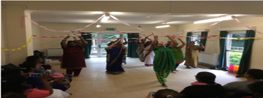 TCC’s folk dance class participants performing during Refugee Week 2017 celebrations in Northolt